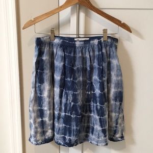 Madewell Blue Shibori Linen Tie Dye Skirt Size 8